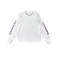 Chrome Hearts Purple Neck Logo L/S Tee
