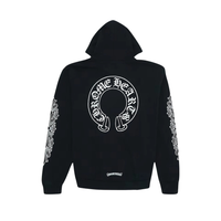 Chrome Hearts Black Pullover Horseshoe Floral Hoodie ‘Black’