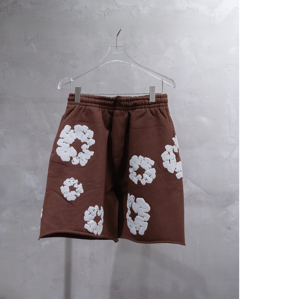 Denim Tears: The Cotton Wreath Shorts - Brown
