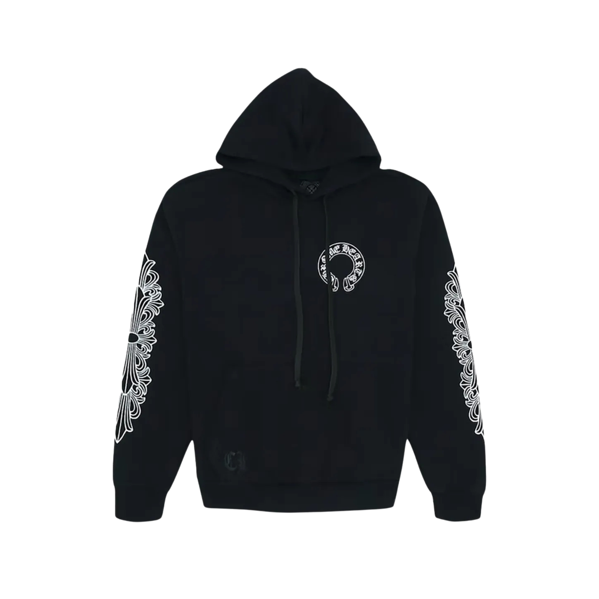 Chrome Hearts Black Pullover Horseshoe Floral Hoodie ‘Black’