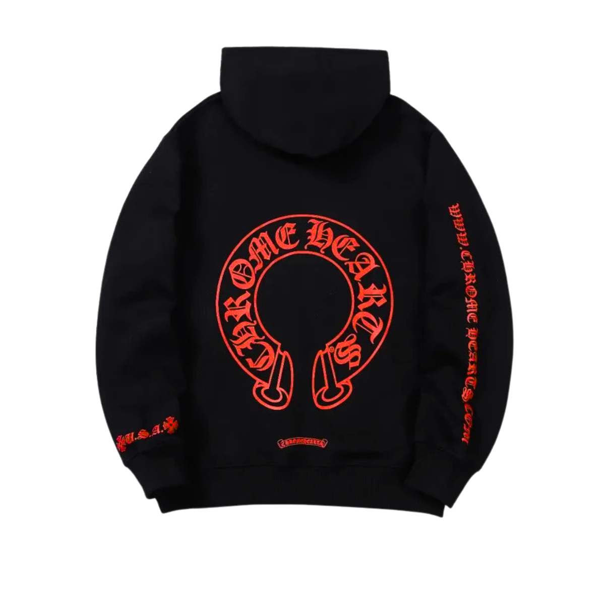 Chrome Hearts Web Exclusive Horse Shoe Hoodie ‘Black/Red’