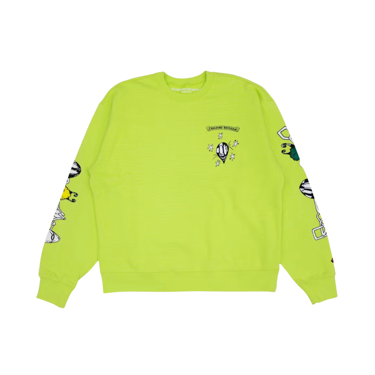 Chrome Hearts Matty Boy Link Crewneck Sweatshirt ‘Lime Green’