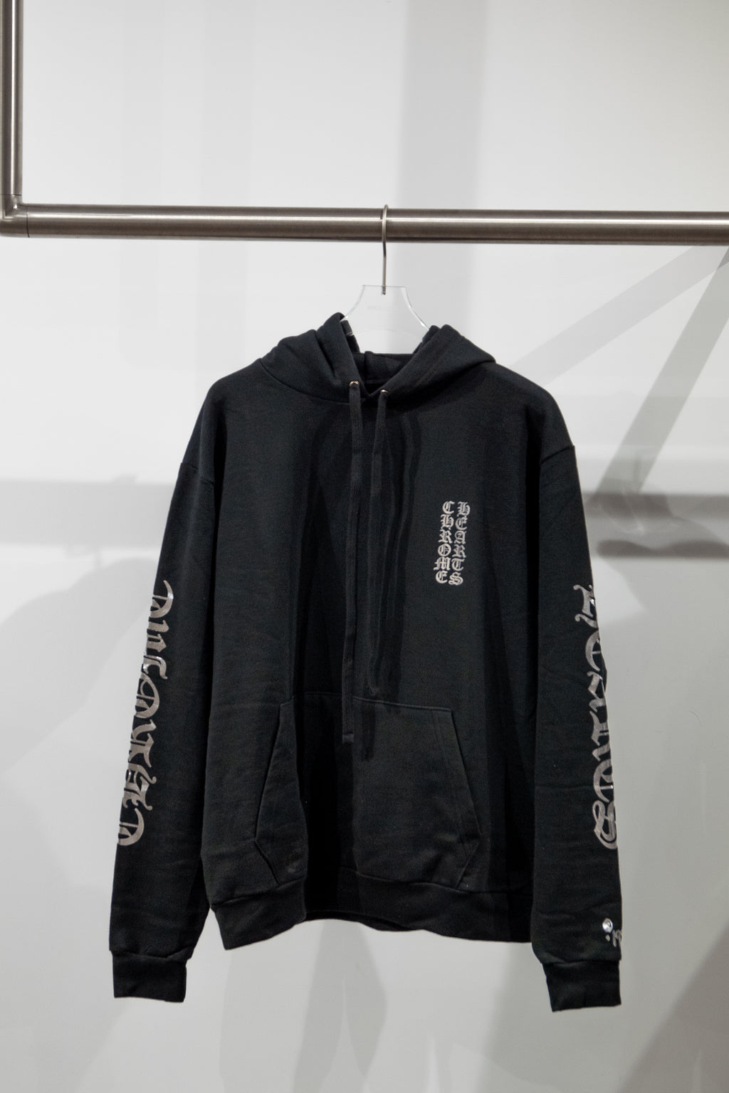 Chrome Hearts Silver Glitter Hoodie 'Black'