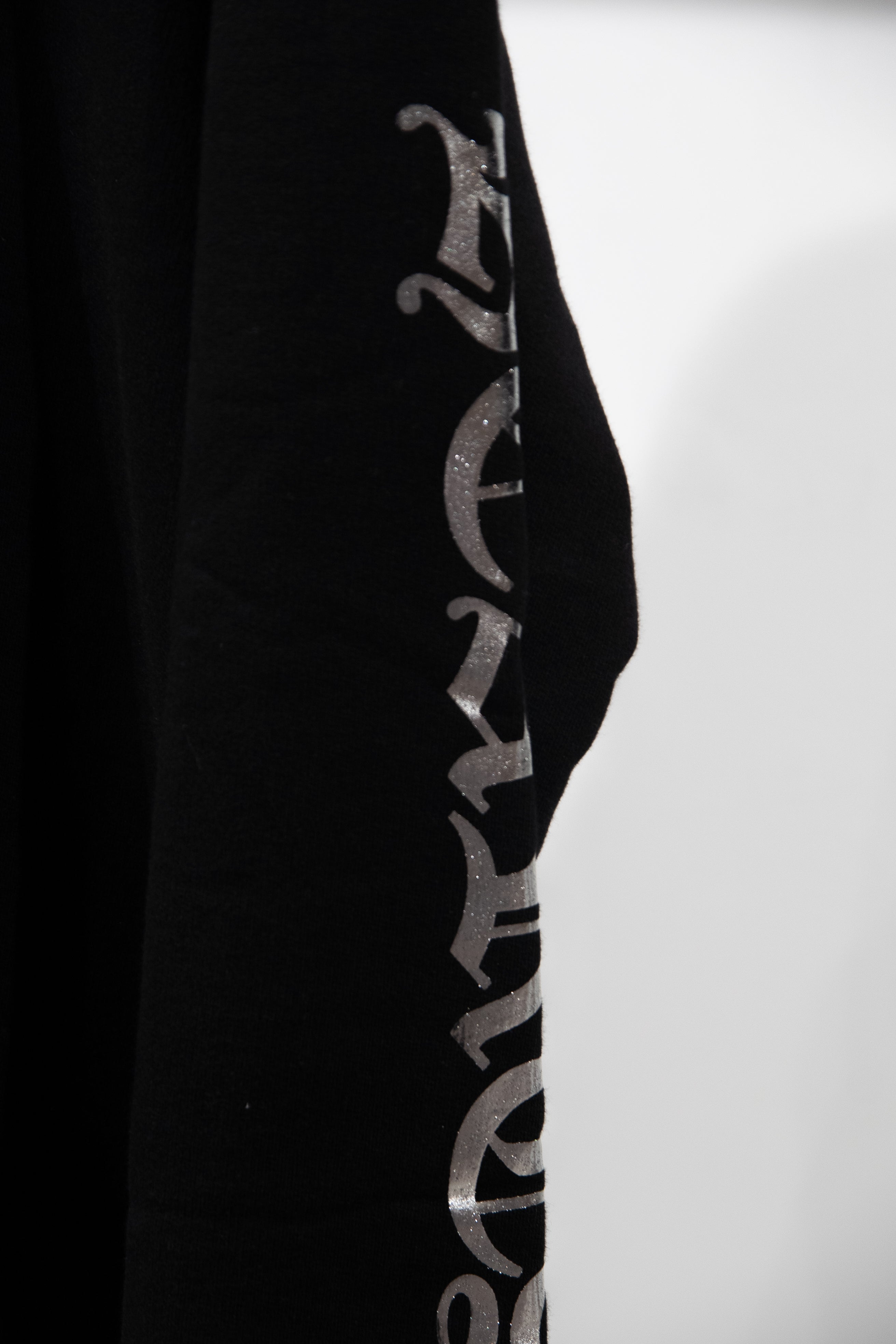 Chrome Hearts Silver Glitter Hoodie 'Black'