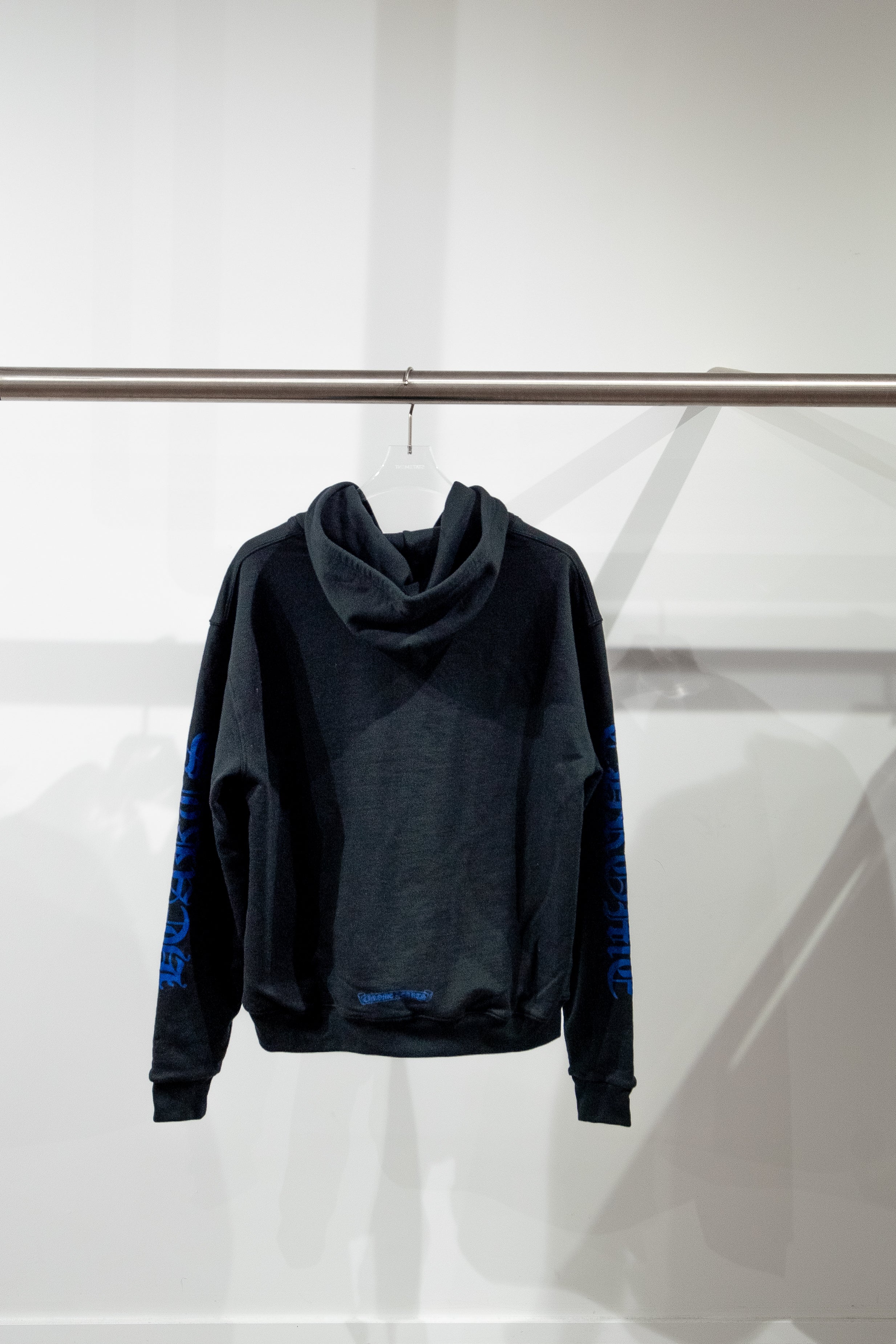 Chrome Hearts 1988 Script Logo Zip-Up Black Blue Hoodie