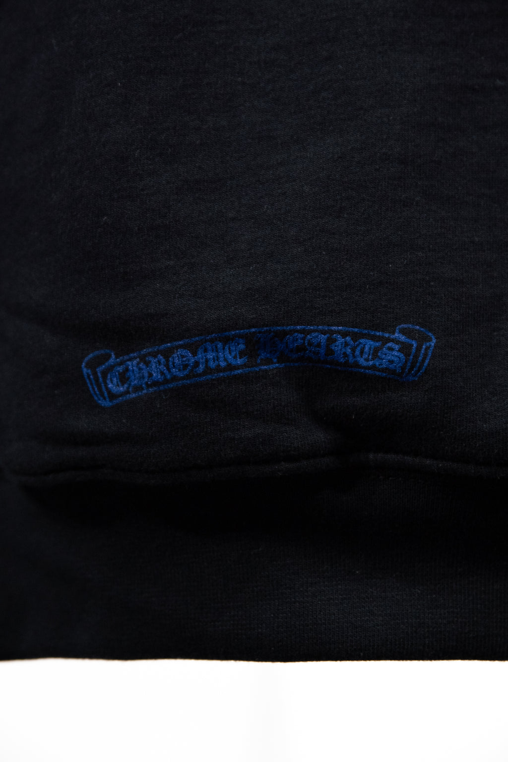 Chrome Hearts 1988 Script Logo Zip-Up Black Blue Hoodie