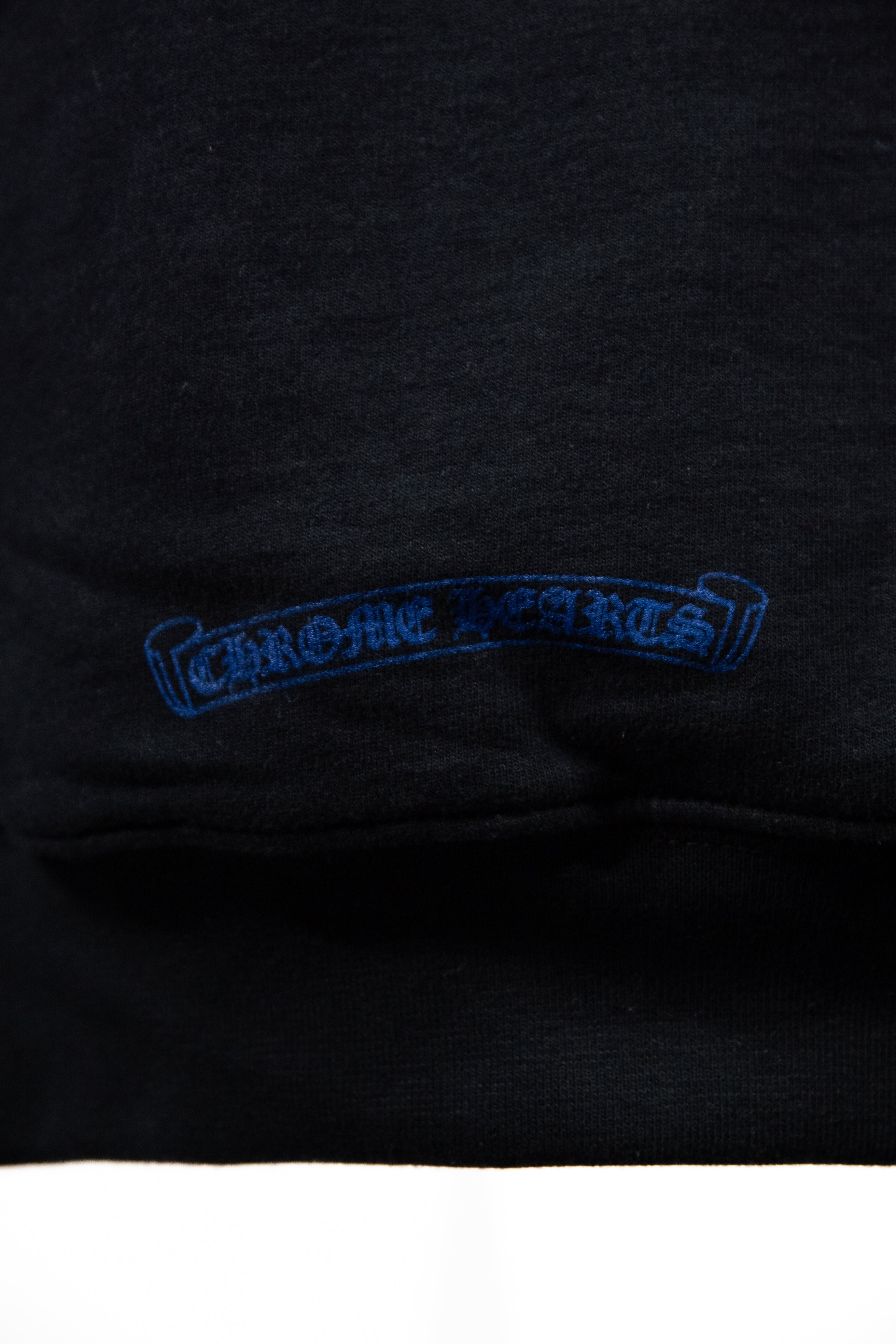 Chrome Hearts 1988 Script Logo Zip-Up Black Blue Hoodie