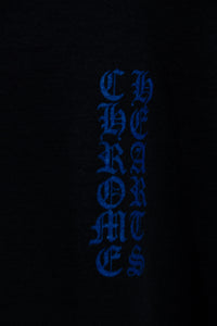 Chrome Hearts Script Logo Zip-Up Black Blue Hoodie