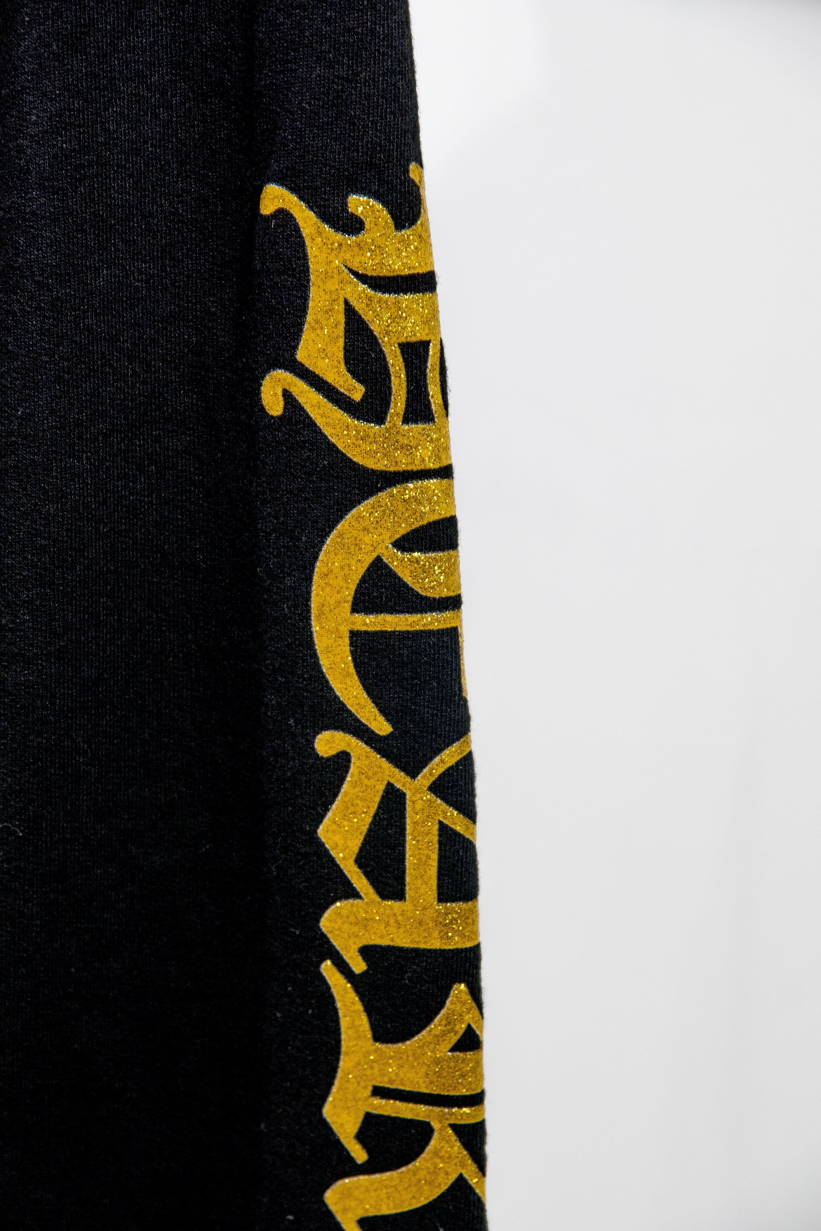Chrome Hearts 1988 Hoodie Gold Glitter 'Black/Gold'