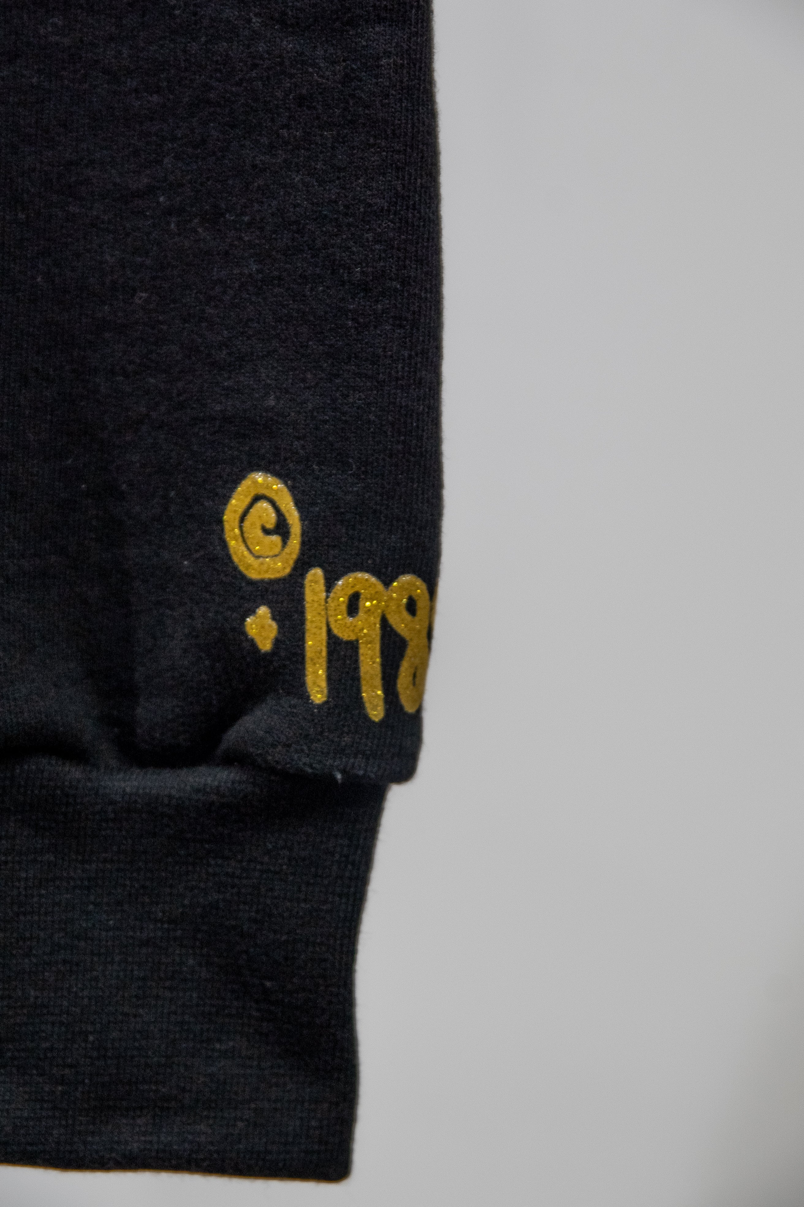 Chrome Hearts 1988 Hoodie Gold Glitter 'Black/Gold'