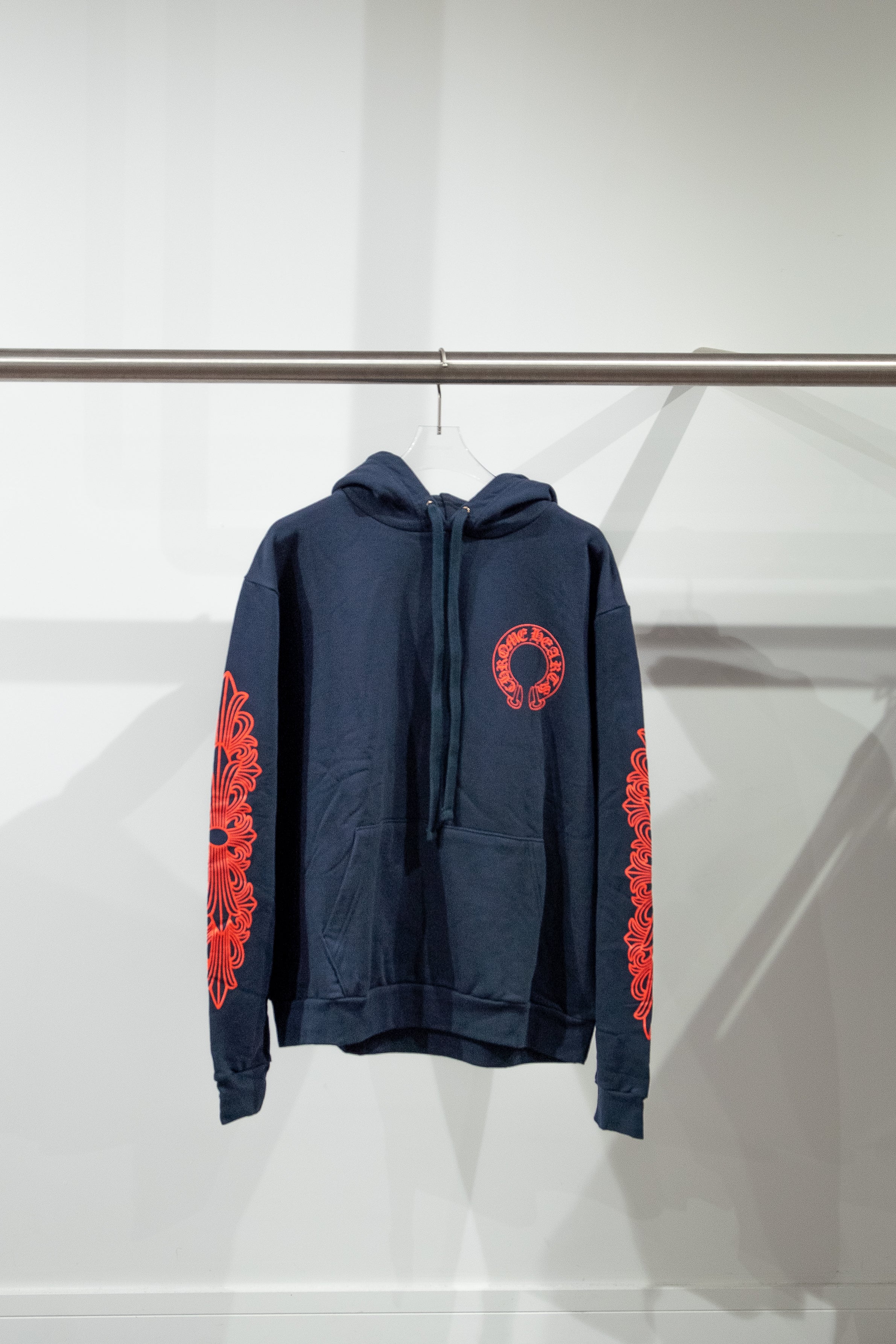 Chrome Hearts Horseshoe Floral Hoodie ‘Navy/Red’