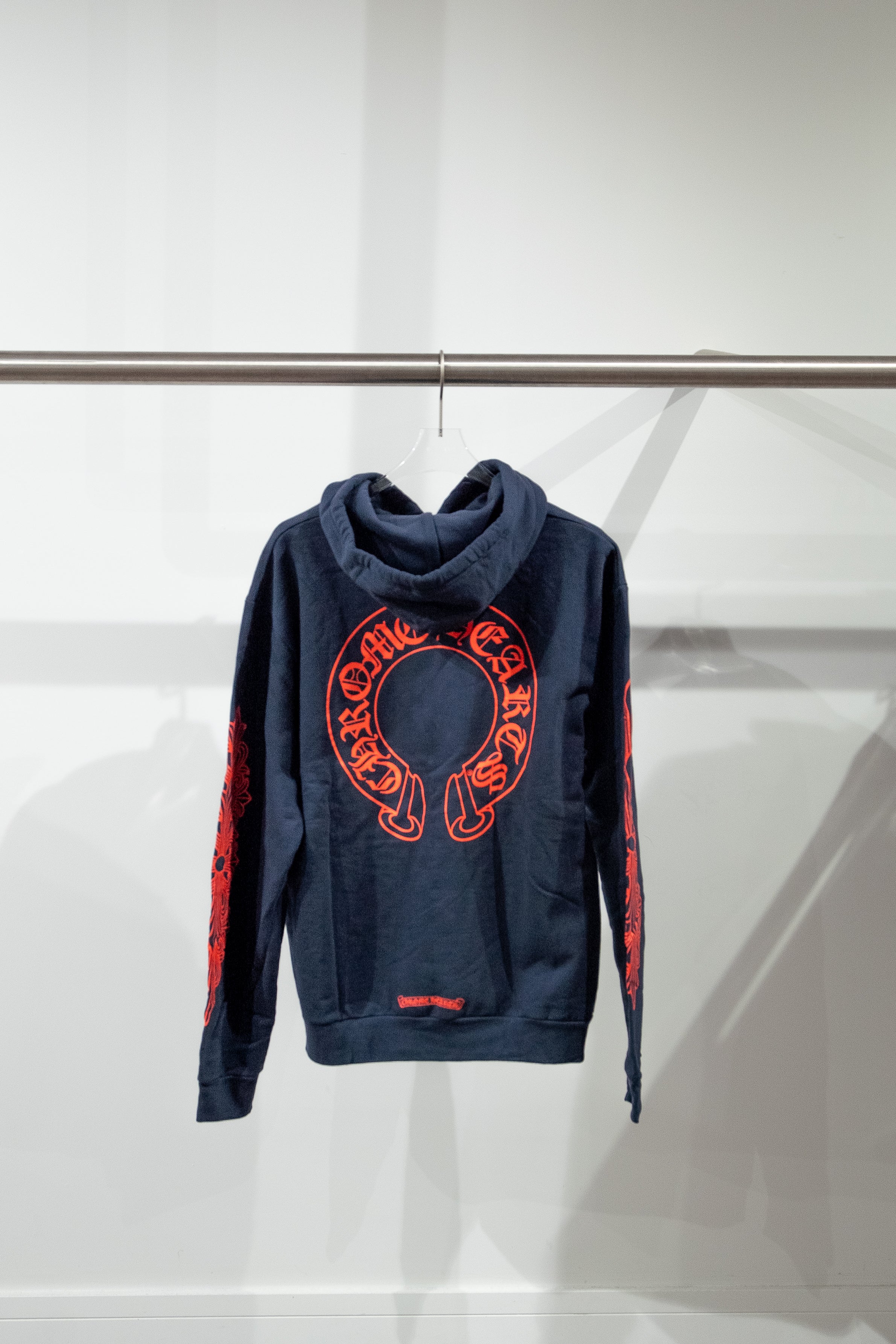 Chrome Hearts Horseshoe Floral Hoodie ‘Navy/Red’