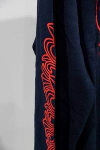 Chrome Hearts Horseshoe Floral Hoodie ‘Navy/Red’