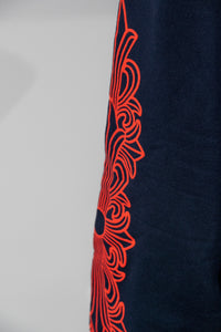 Chrome Hearts Horseshoe Floral Hoodie ‘Navy/Red’