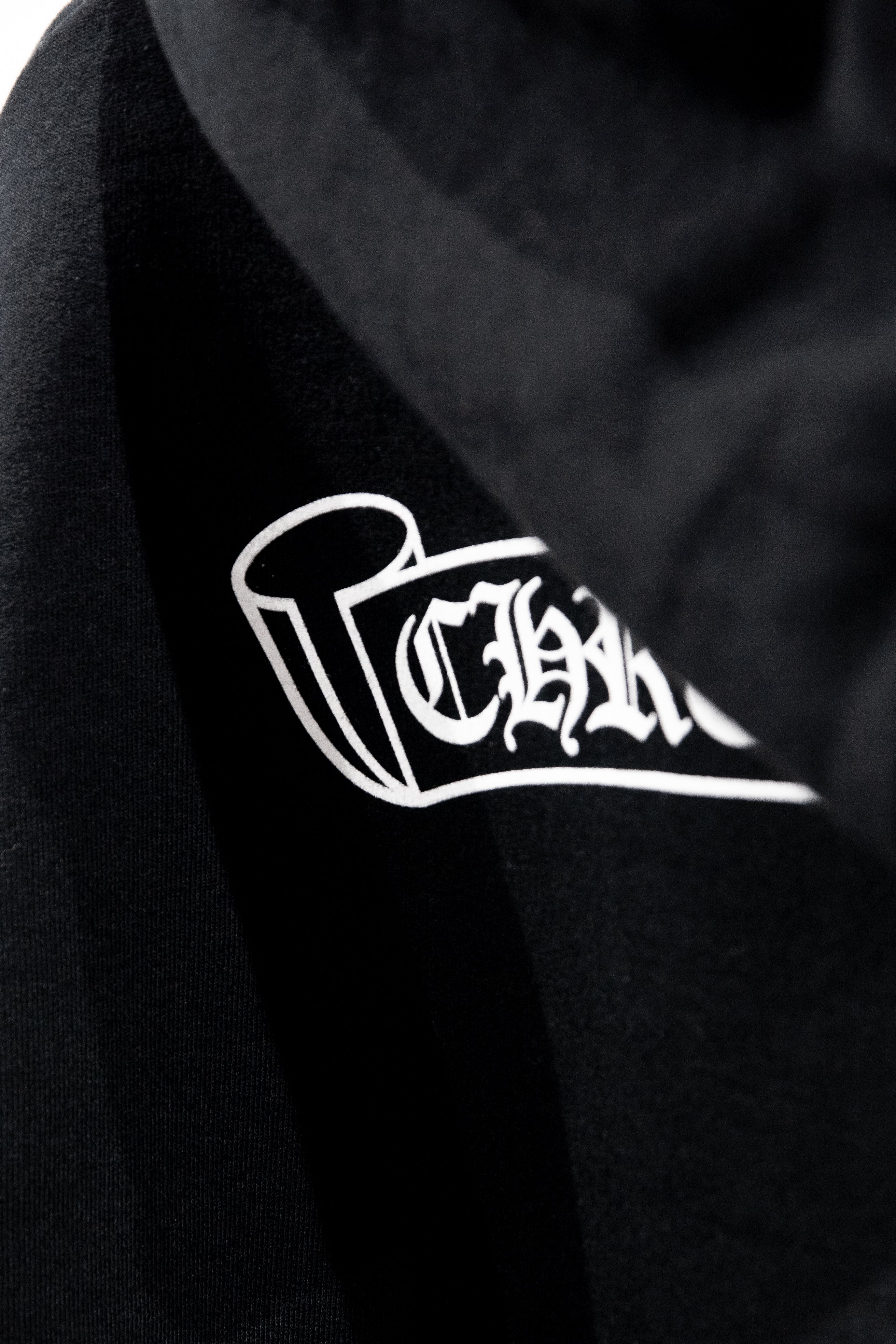 Chrome Hearts Scroll Logo Zip Up Hoodie 'Black'