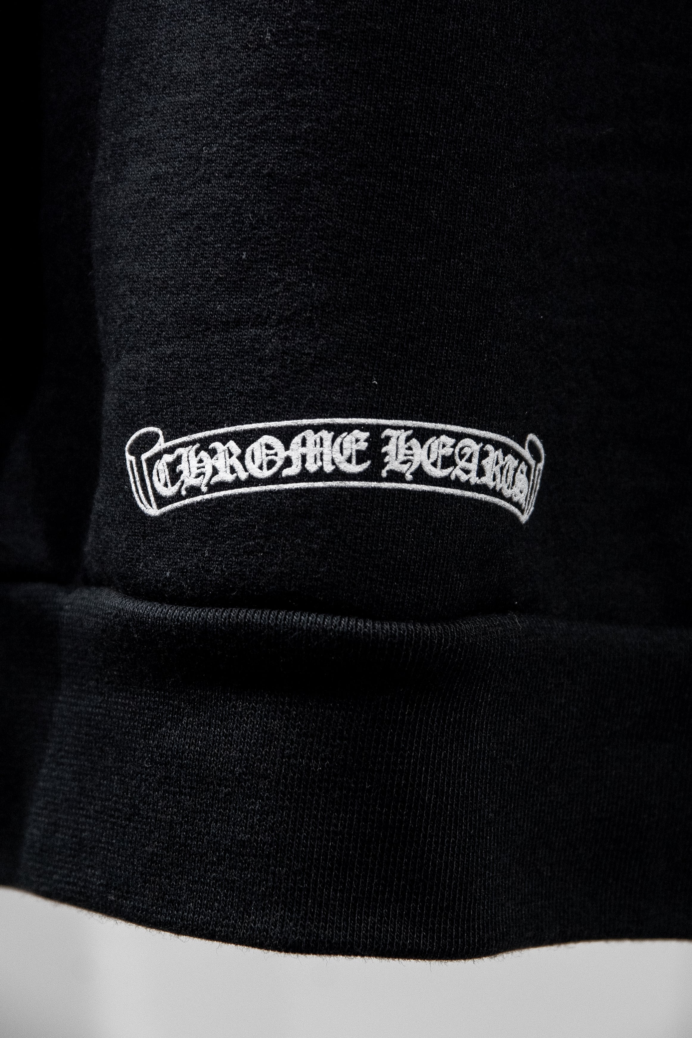 Chrome Hearts Scroll Logo Zip Up Hoodie 'Black'