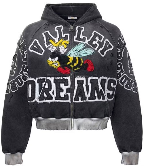 Vale Forever Anthem Zip Up Hoodie ‘Black’