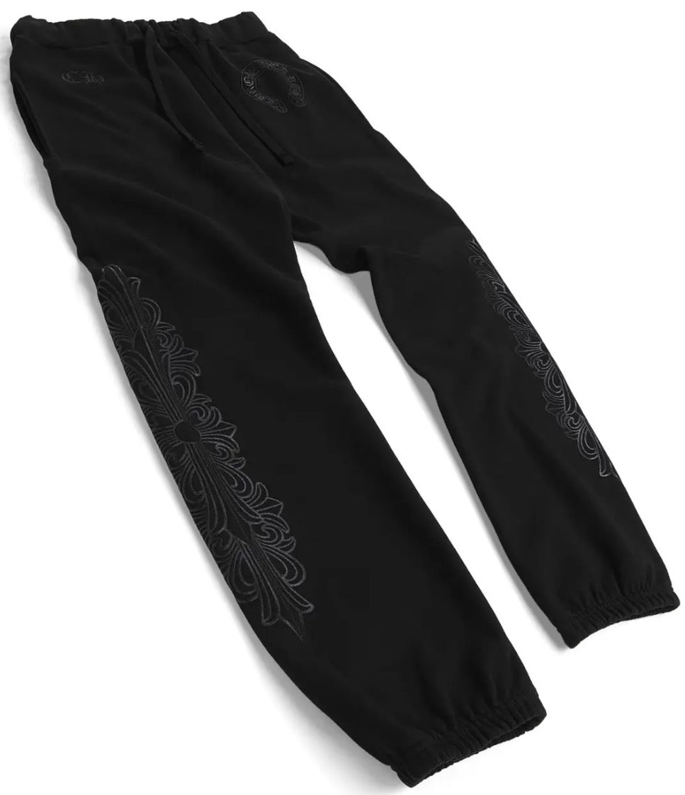 Chrome Hearts Black Floral Sweatpants ‘Black/Black’