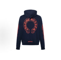 Chrome Hearts Horseshoe Floral Hoodie ‘Navy/Red’