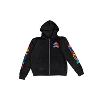 Chrome Hearts Multi Colour Cross Cemetery Zip Up Hoodie ‘Black’