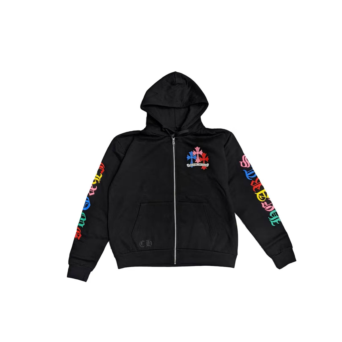 Chrome Hearts Multi Colour Cross Cemetery Zip Up Hoodie ‘Black’