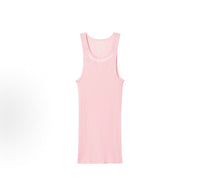 Chrome Hearts Pink LOVE YOU Neck Rib Tank Top