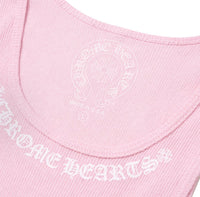 Chrome Hearts Pink LOVE YOU Neck Rib Tank Top