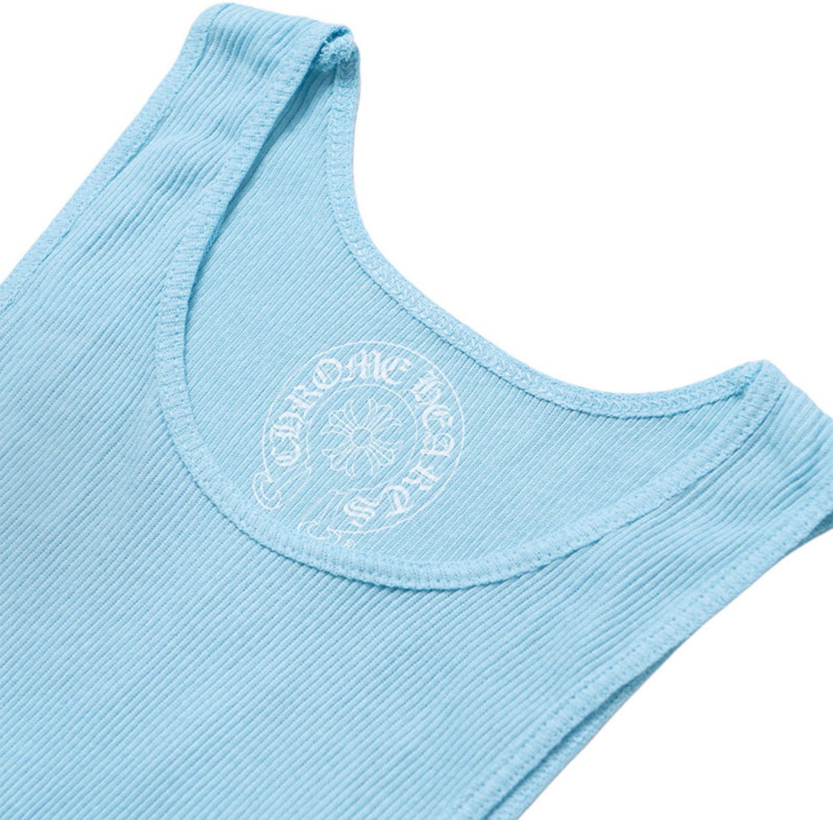 Chrome Hearts Baby Blue Rib Tank Blue