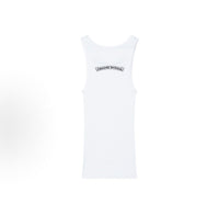 Chrome Hearts logo ribbed tank White