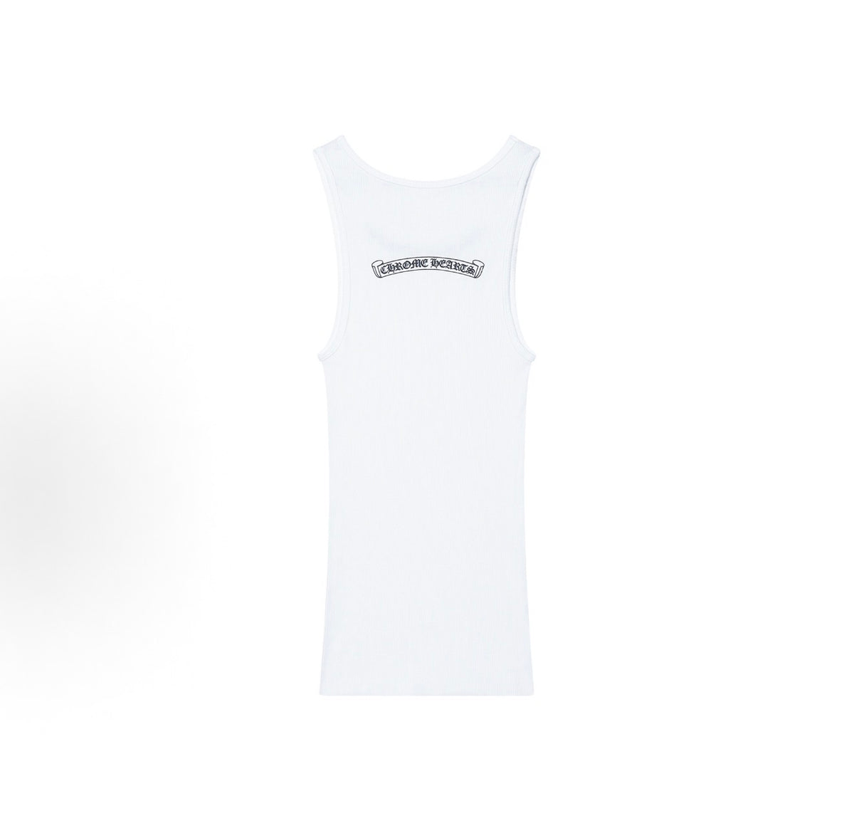 Chrome Hearts logo ribbed tank White