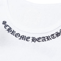 Chrome Hearts logo ribbed tank White