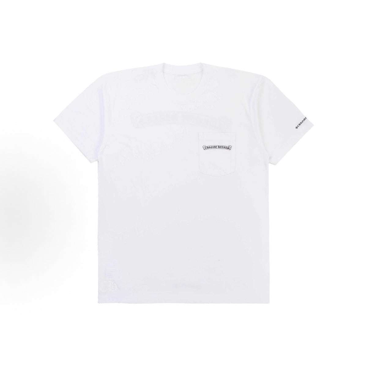 Chrome Hearts Scroll Logo Pocket T-Shirt White