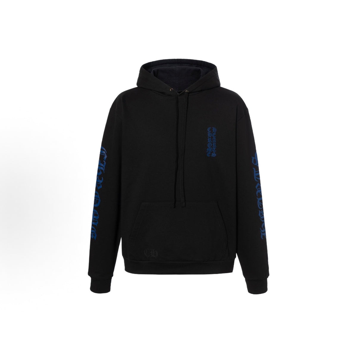 Chrome Hearts Vertical Logo Hoodie ‘Black/Blue’