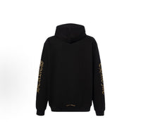 Chrome Hearts Vertical Logo Zip Up Hoodie Black Brown