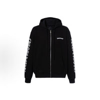 Chrome Hearts Scroll Logo Zip Up Hoodie 'Black'