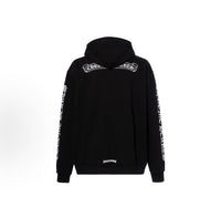Chrome Hearts Scroll Logo Zip Up Hoodie 'Black'