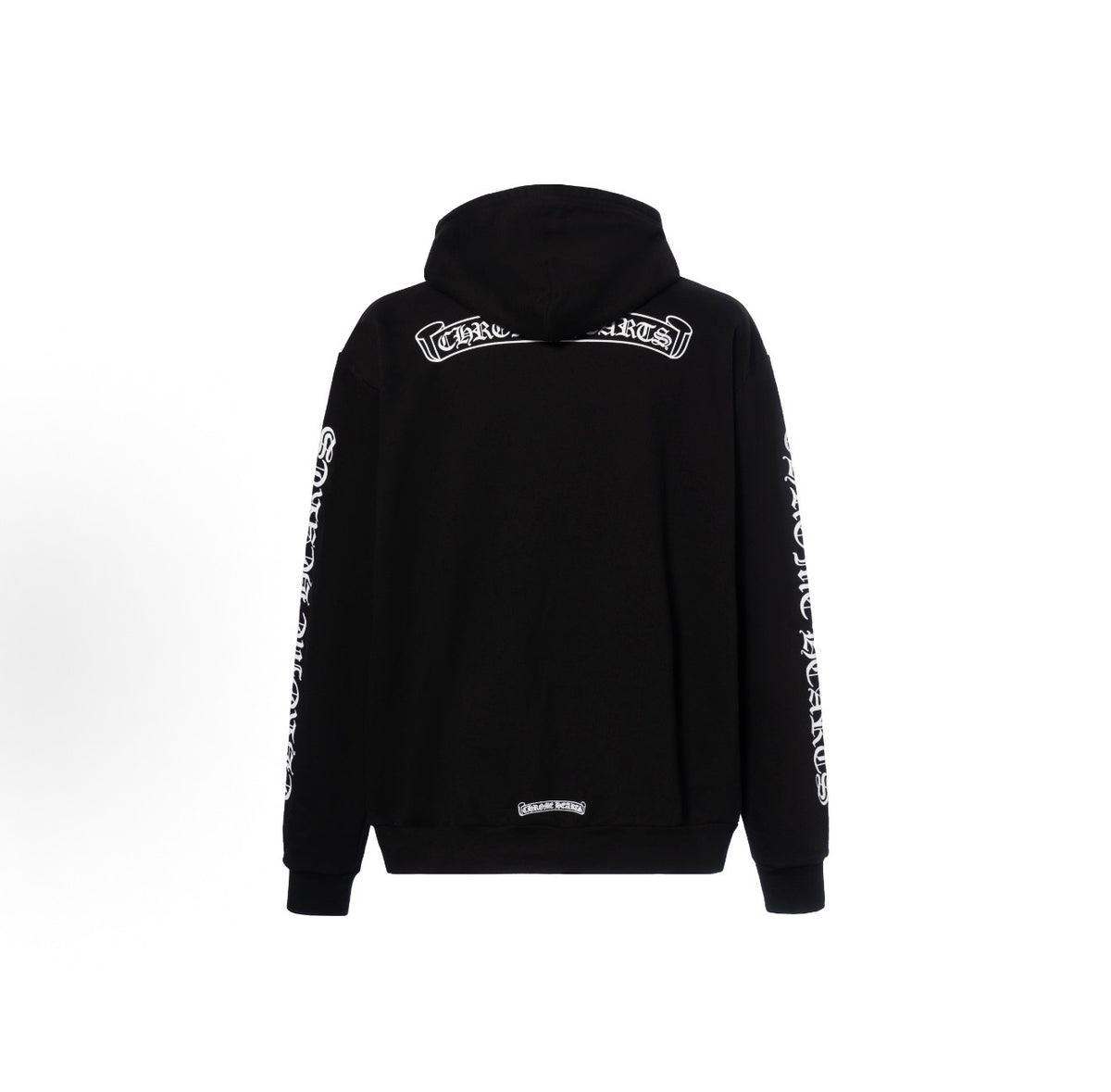 Chrome Hearts Scroll Logo Zip Up Hoodie 'Black'