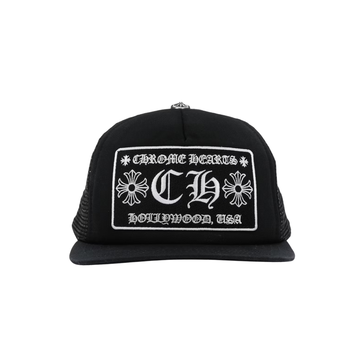 Chrome Hearts CH Hollywood Trucker Hat ‘Black/White’