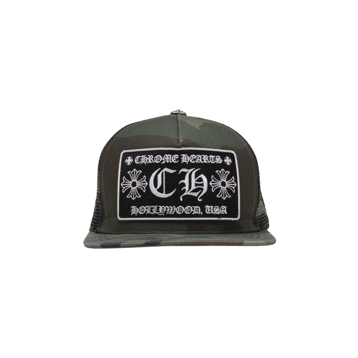 Chrome Hearts CH Hollywood Trucker Hat ‘Camo’