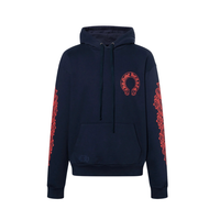 Chrome Hearts Horseshoe Floral Hoodie ‘Navy/Red’