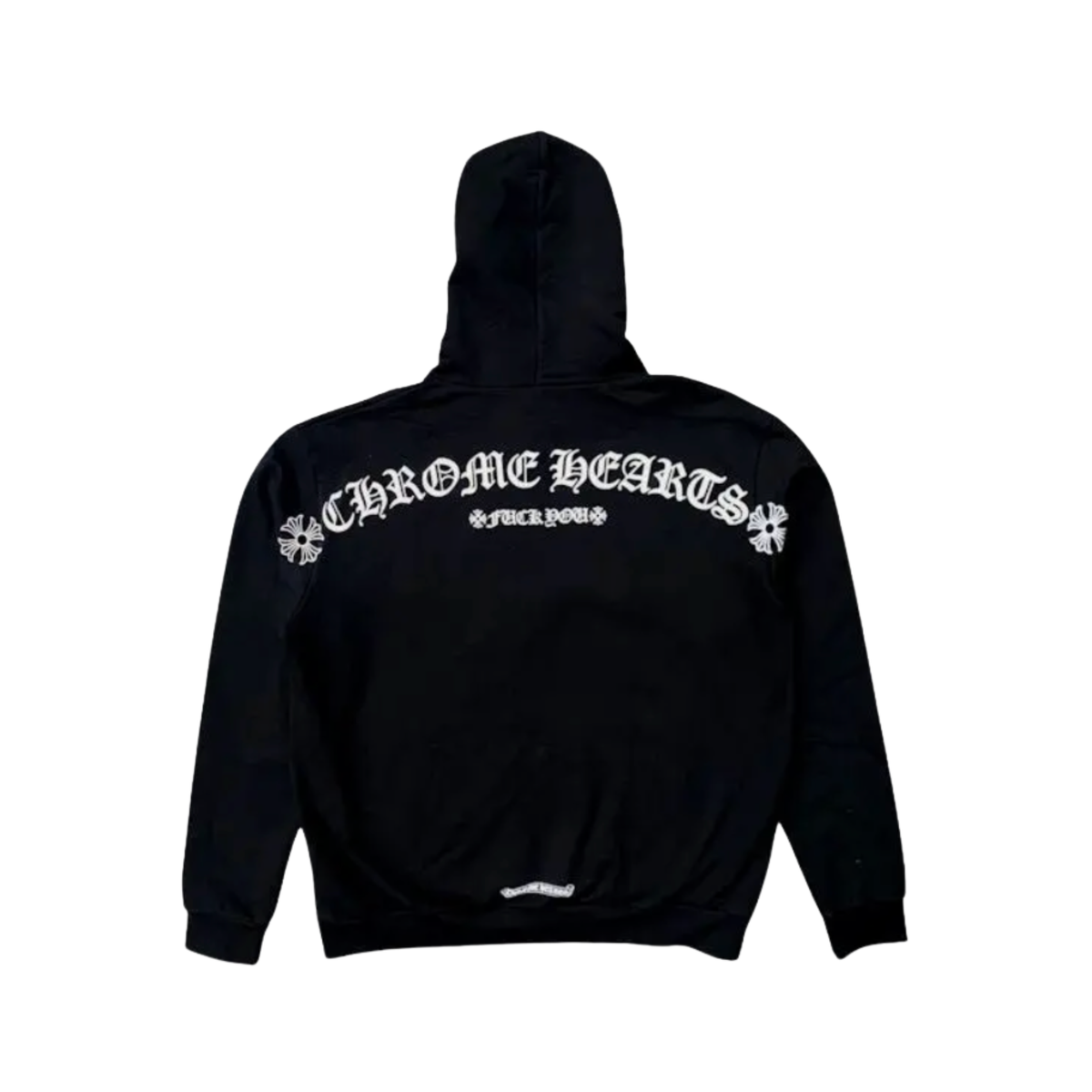 Chrome Hearts T Logo FU Shoulder Zip Up Hoodie ‘Black’