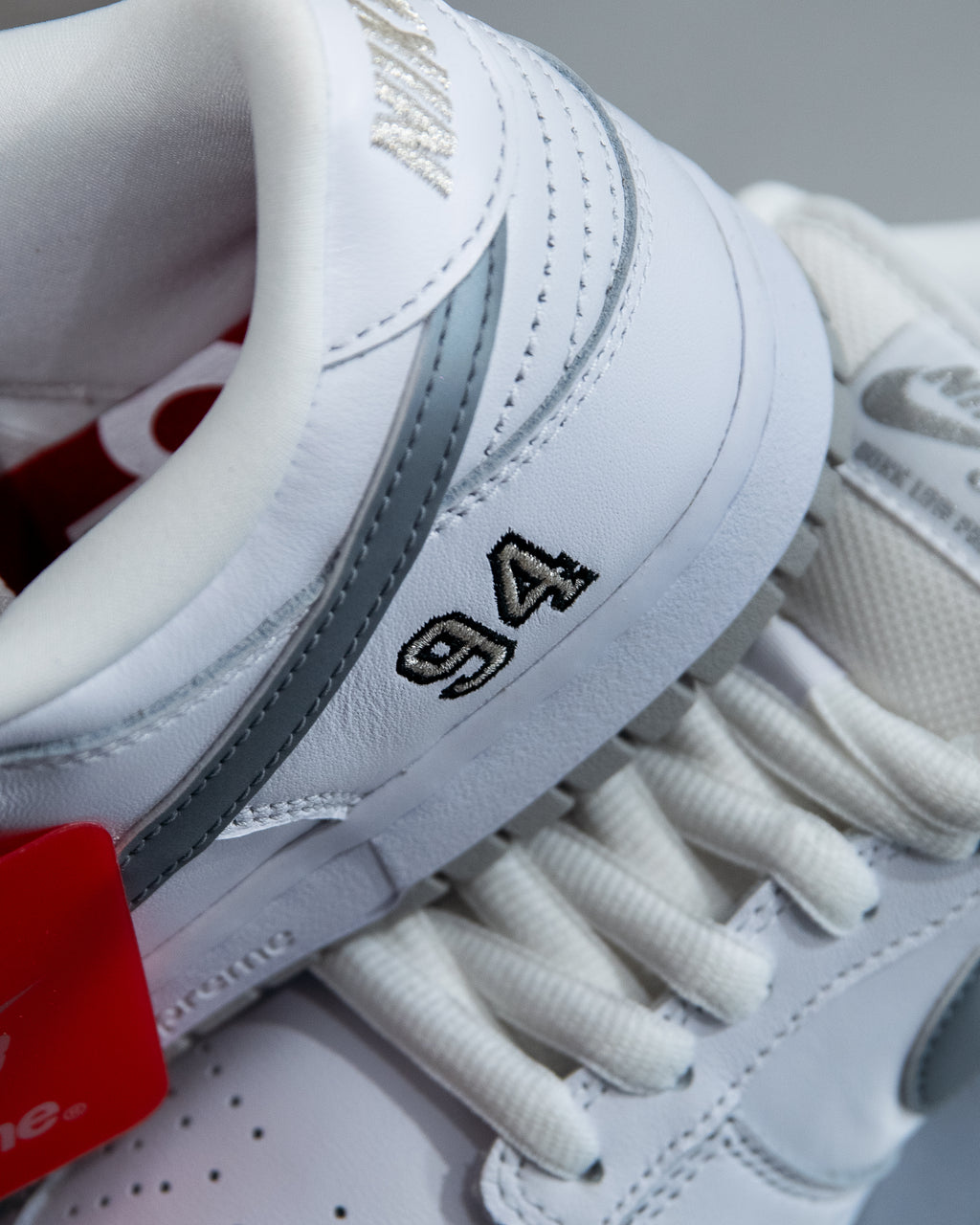 Nike SB Dunk Low ‘Supreme 94 White Metallic Silver’