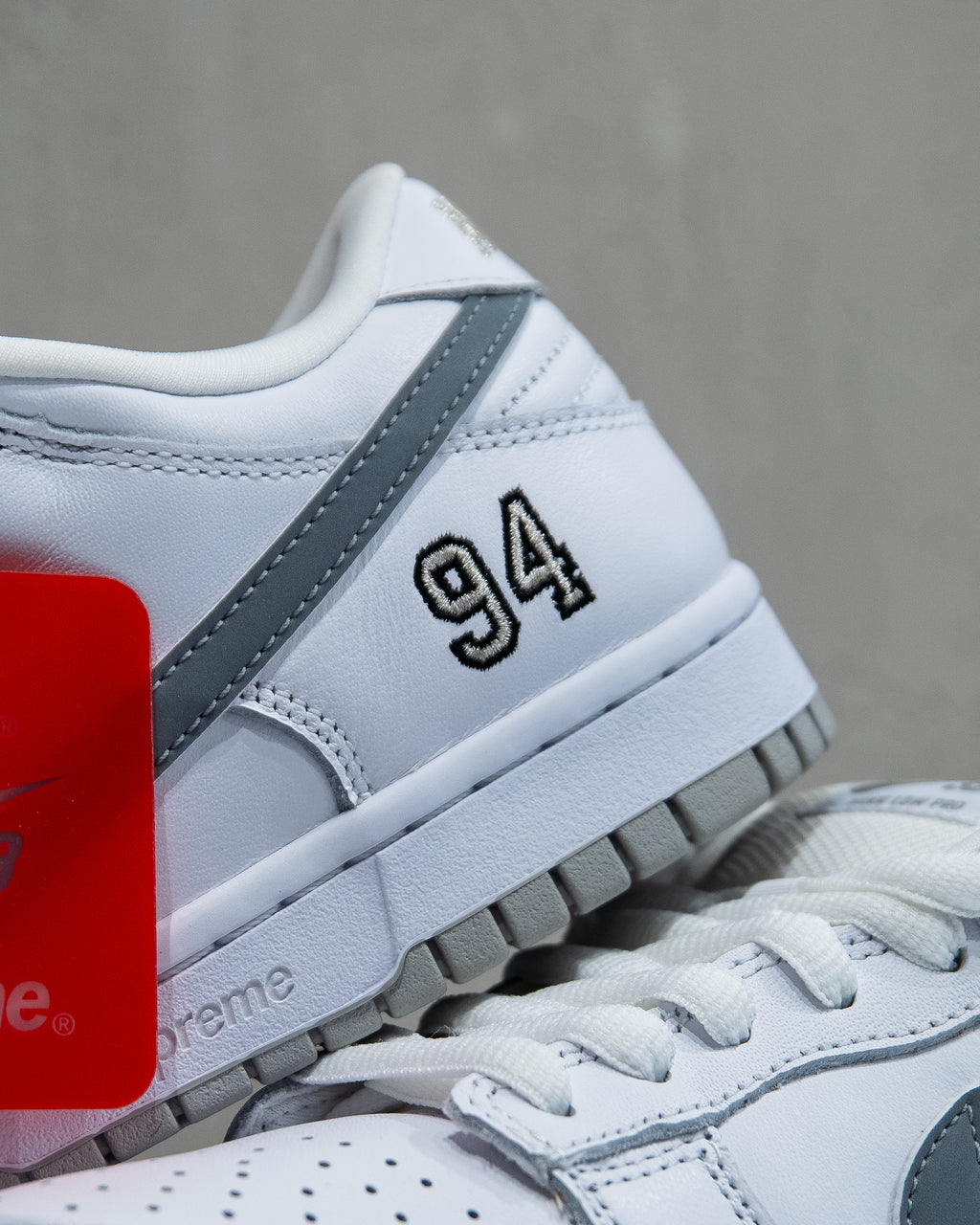 Nike SB Dunk Low ‘Supreme 94 White Metallic Silver’