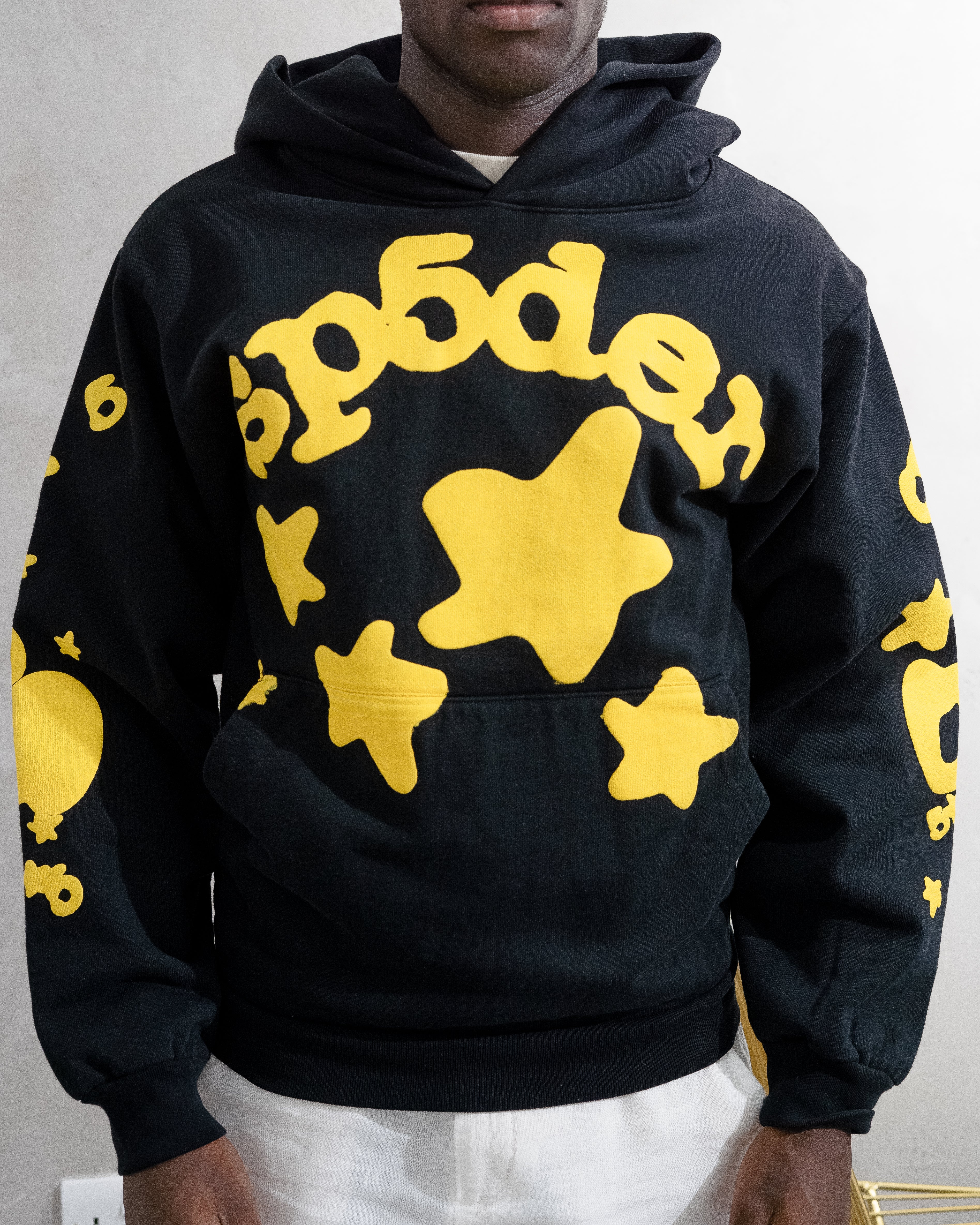 Sp5der Beluga Hoodie 'Onyx/Yellow'