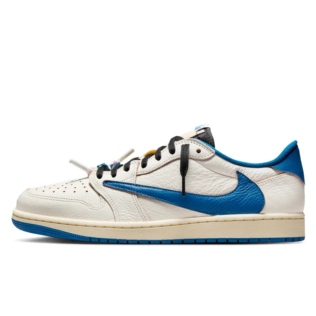 Jordan 1 Retro Low - Fragment x Travis Scott Sail Military Blue