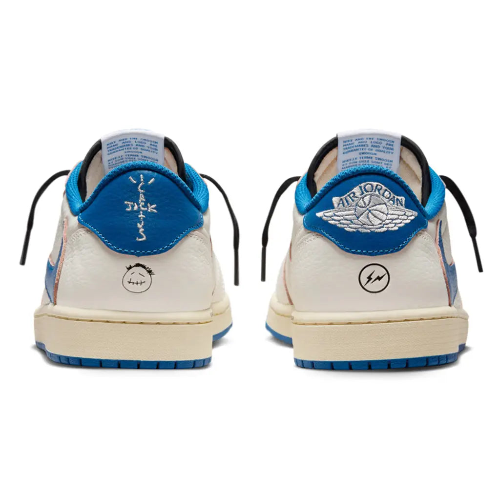 Jordan 1 Retro Low - Fragment x Travis Scott Sail Military Blue