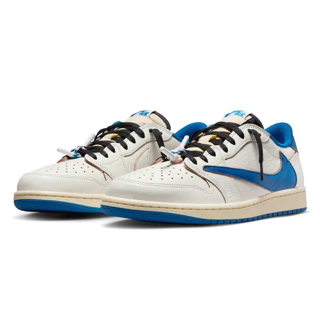 Jordan 1 Retro Low - Fragment x Travis Scott Sail Military Blue