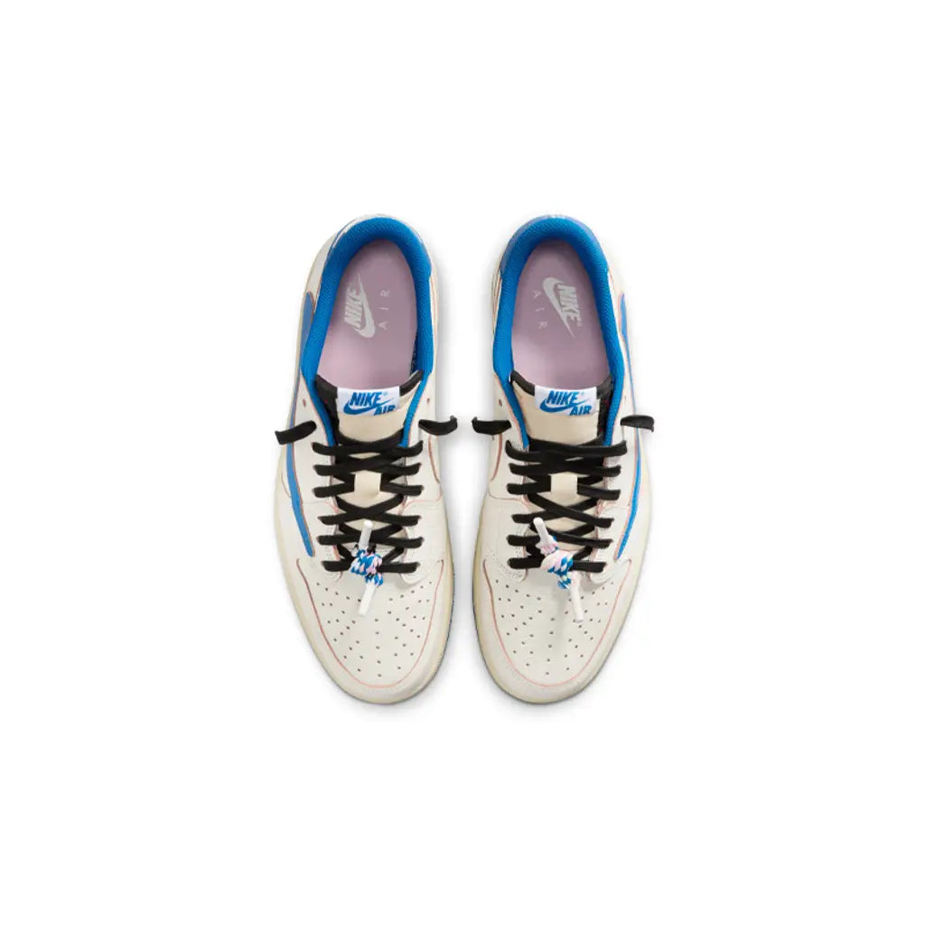 Jordan 1 Retro Low - Fragment x Travis Scott Sail Military Blue